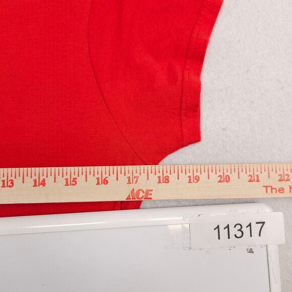 Texas Rangers Majestic Baseball Graphic T Shirt Womens Size Large L Red - Picture 6 of 10